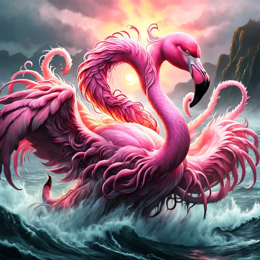 🏆"The Flamingo Kraken Creature"🦩🐙