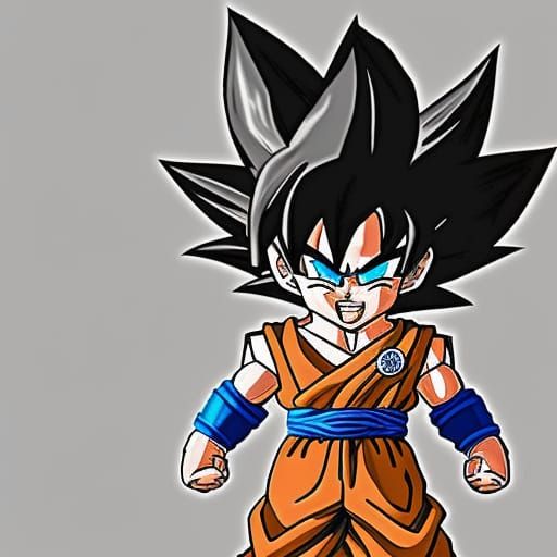 Young Goku Ultra Instinct: Detailed Fan Art