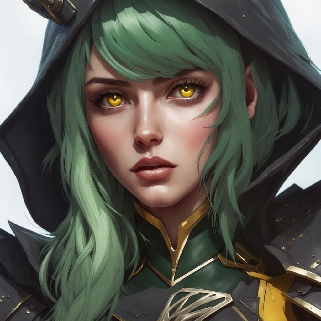 Gothic Female Artificer in Dark Fantasy Portrait