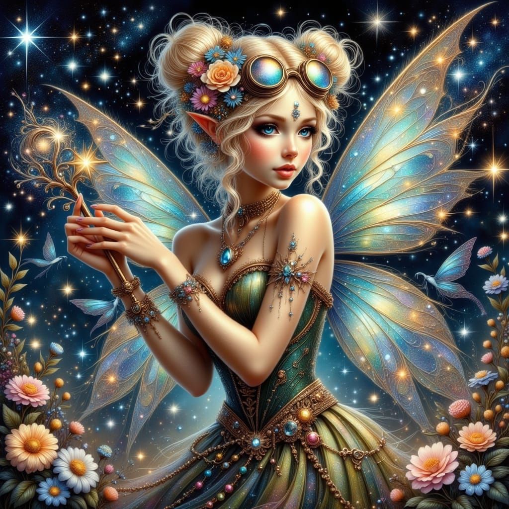Steampunk Fairy in Celestial Splendor