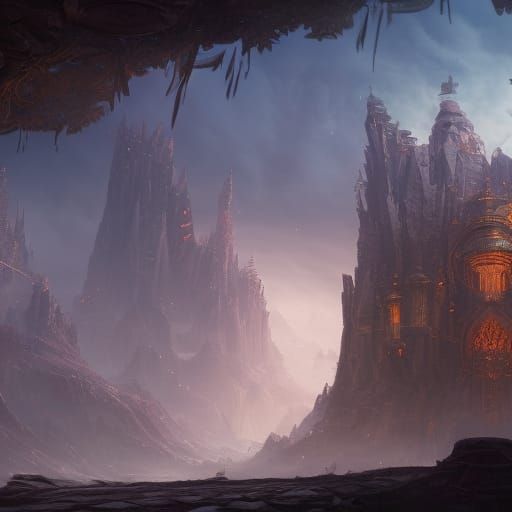 Fantastical Matte Painting with Intricate Details
