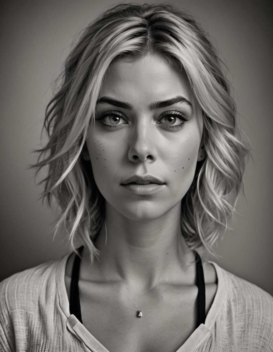 Dramatic Portrait in Black and White Style