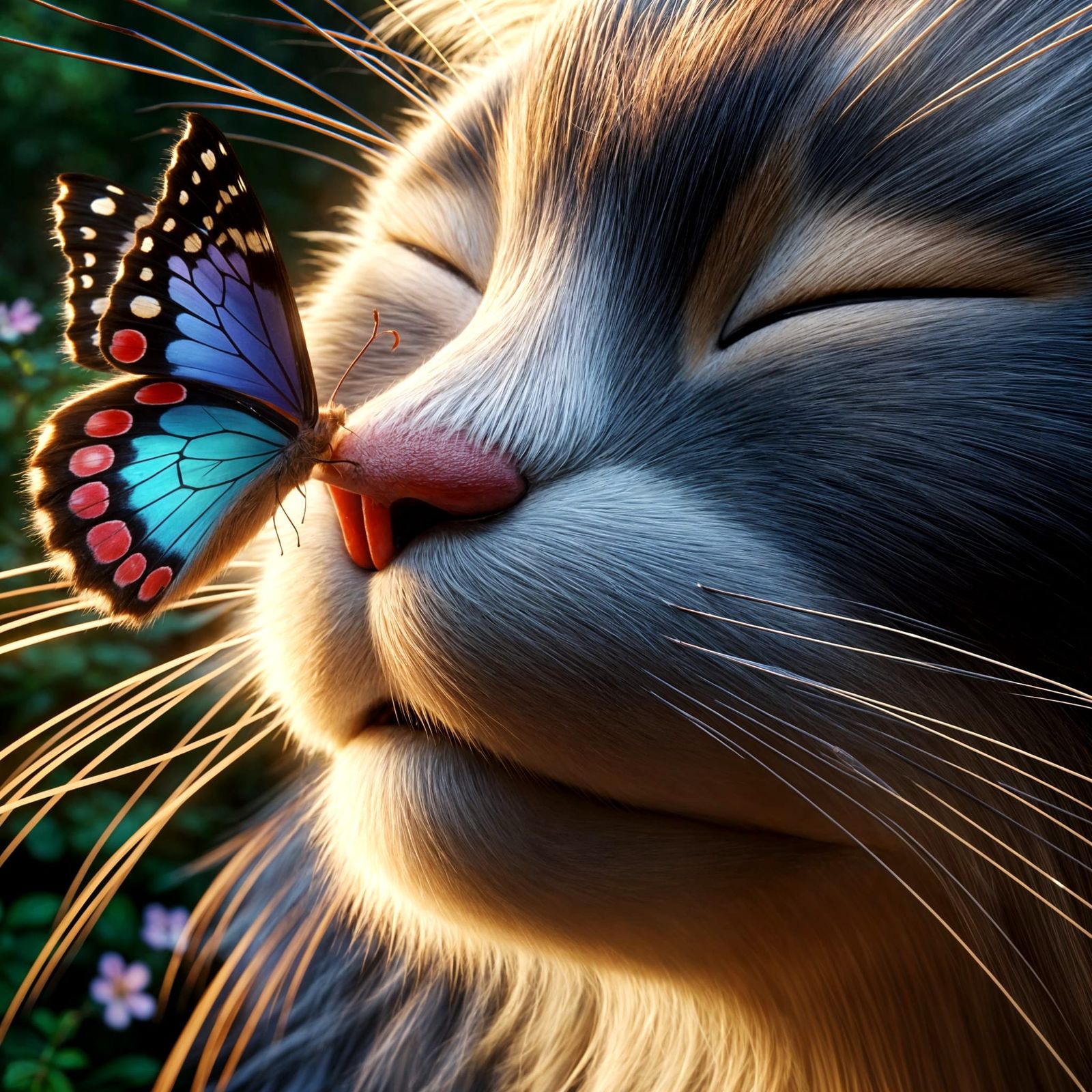 Charming Norwegian Cat Basks in Soft Morning Light