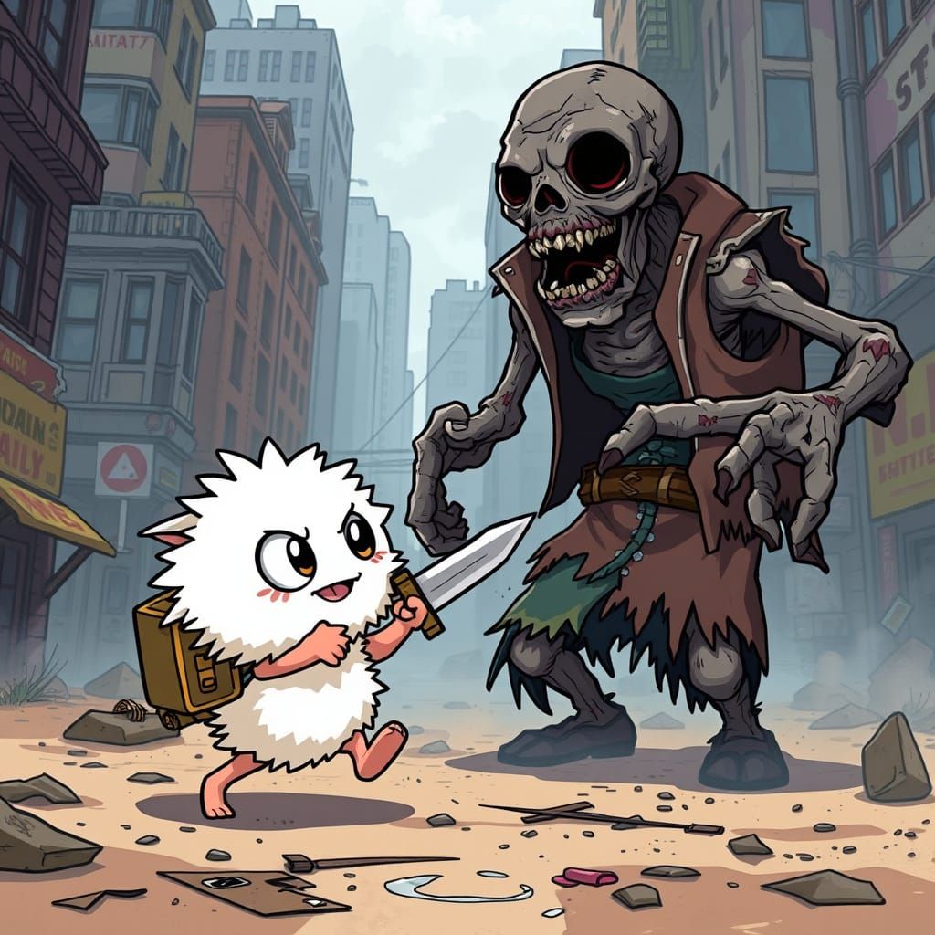Mischief Maker Battles Undead Horror in Whimsical Apocalypse