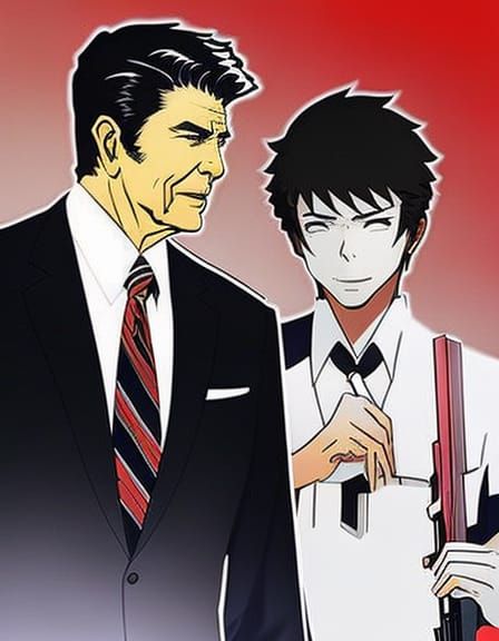 Ronald Reagan in Beverly Hills Cop: Anime Style