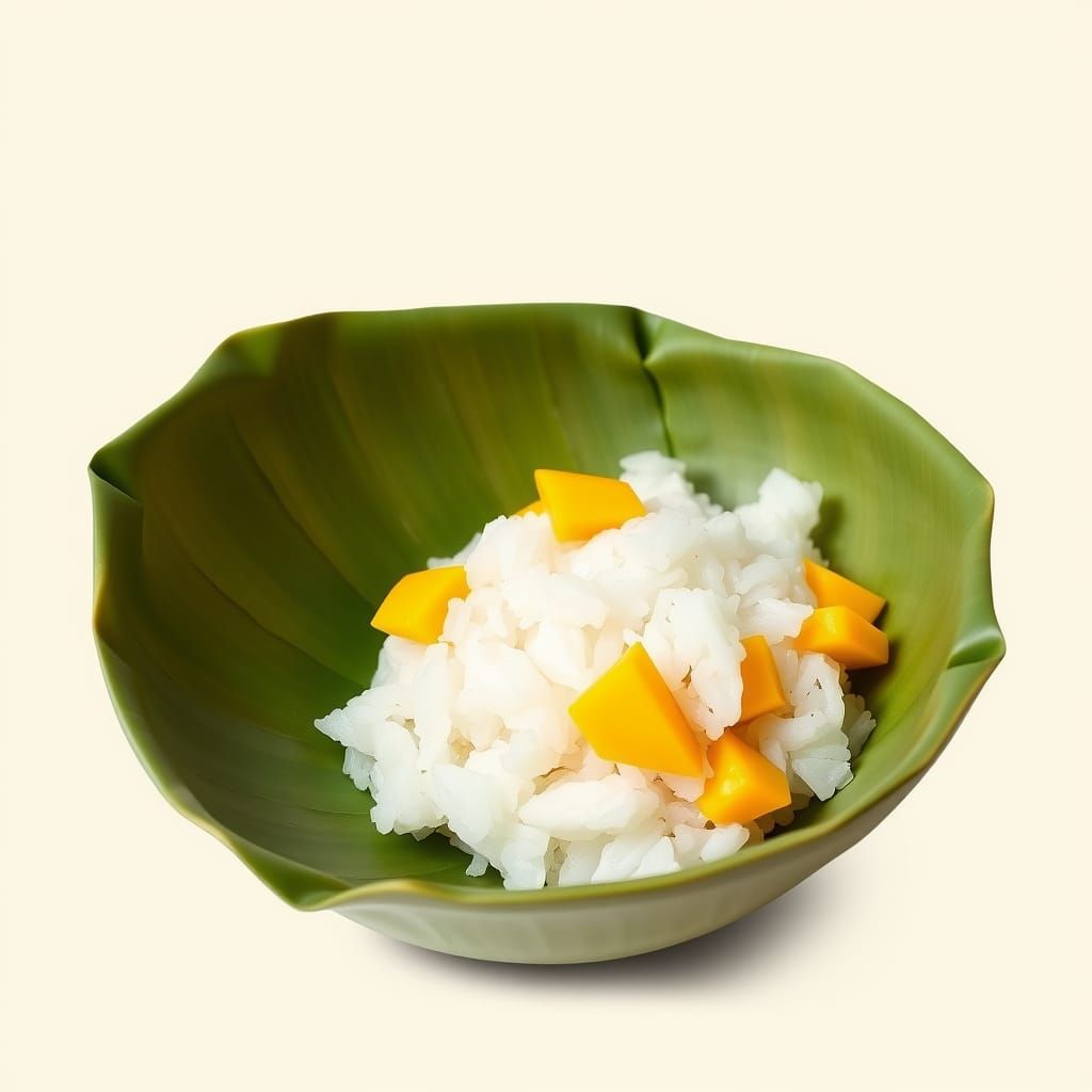 Banana Leaf Bowl with Thai Sticky Rice