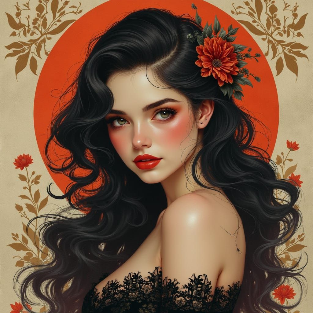 Woman in Anna Dittmann's Expressive Style