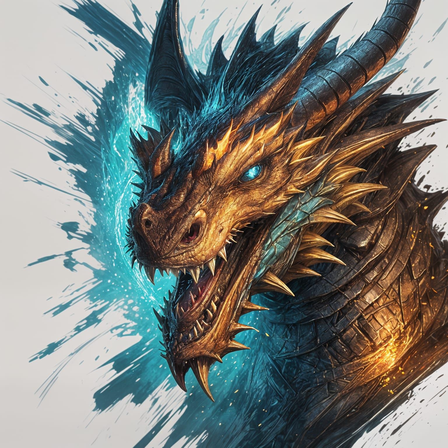 Mystical Battle Unfolds in Hyperrealistic Scene