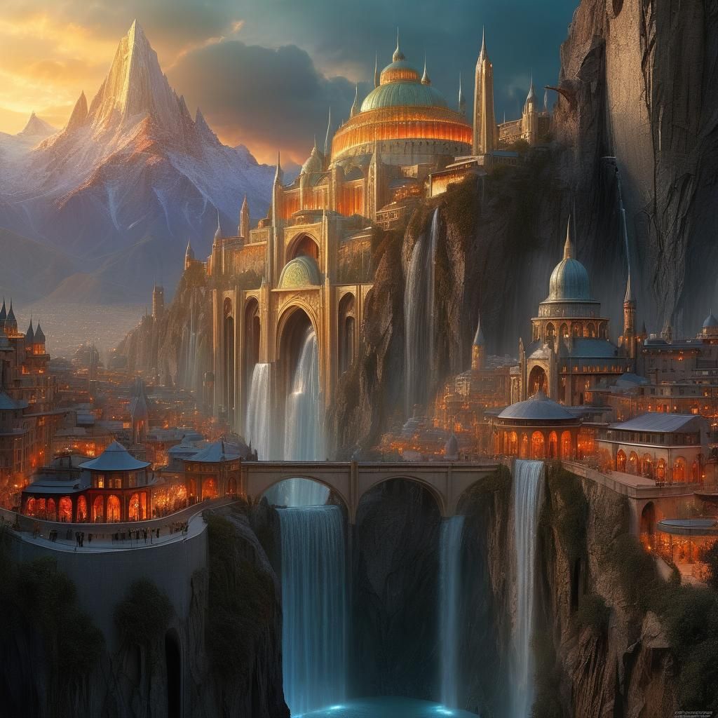 Gondolin Theed Cityscape: A Photorealistic Masterpiece