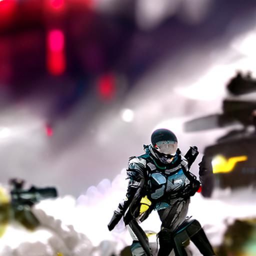 Futuristic Soldier on Snowy Planet Artstation