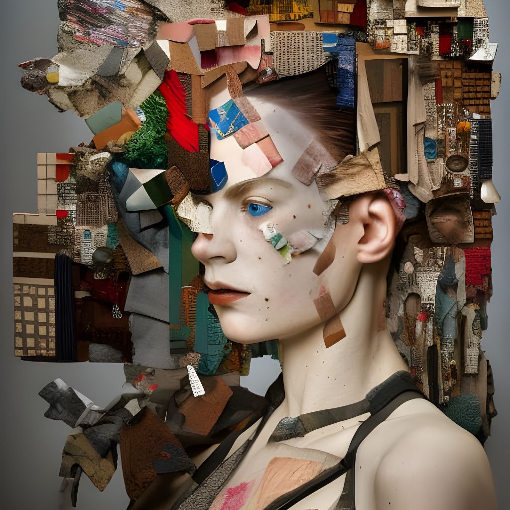 Flowers of Memory: Hyperrealistic Mixed Media Collage