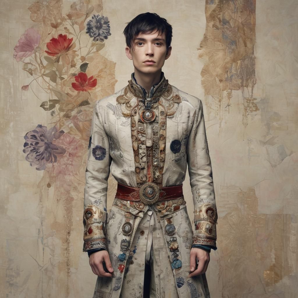 Handsome Warrior in Dark Fantasy Style