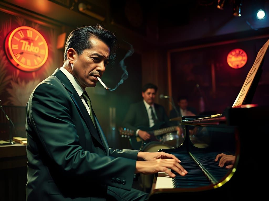 William B Davis in 1960s Jazz Club, Noir Style