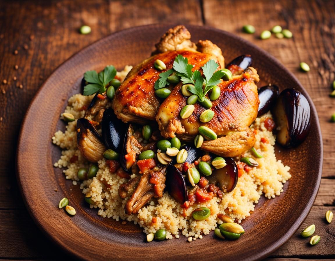Delicious Couscous Still Life in Golden Light