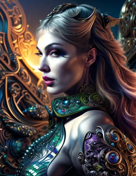 Catwoman: Julie Newmar in Maximalist Digital Art