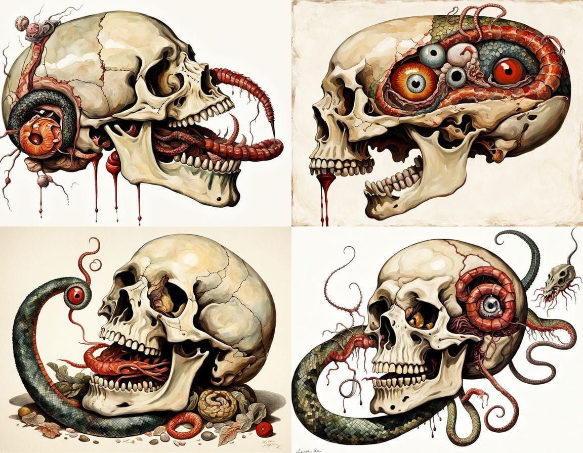 Surreal Mythical Hybrid Creature in Ukiyo-e Style