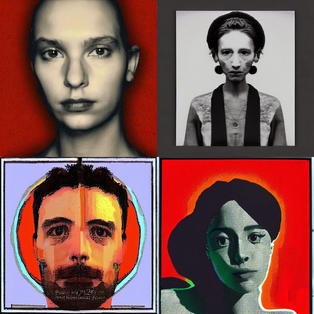 Contemporary Portrait in Video Art Style