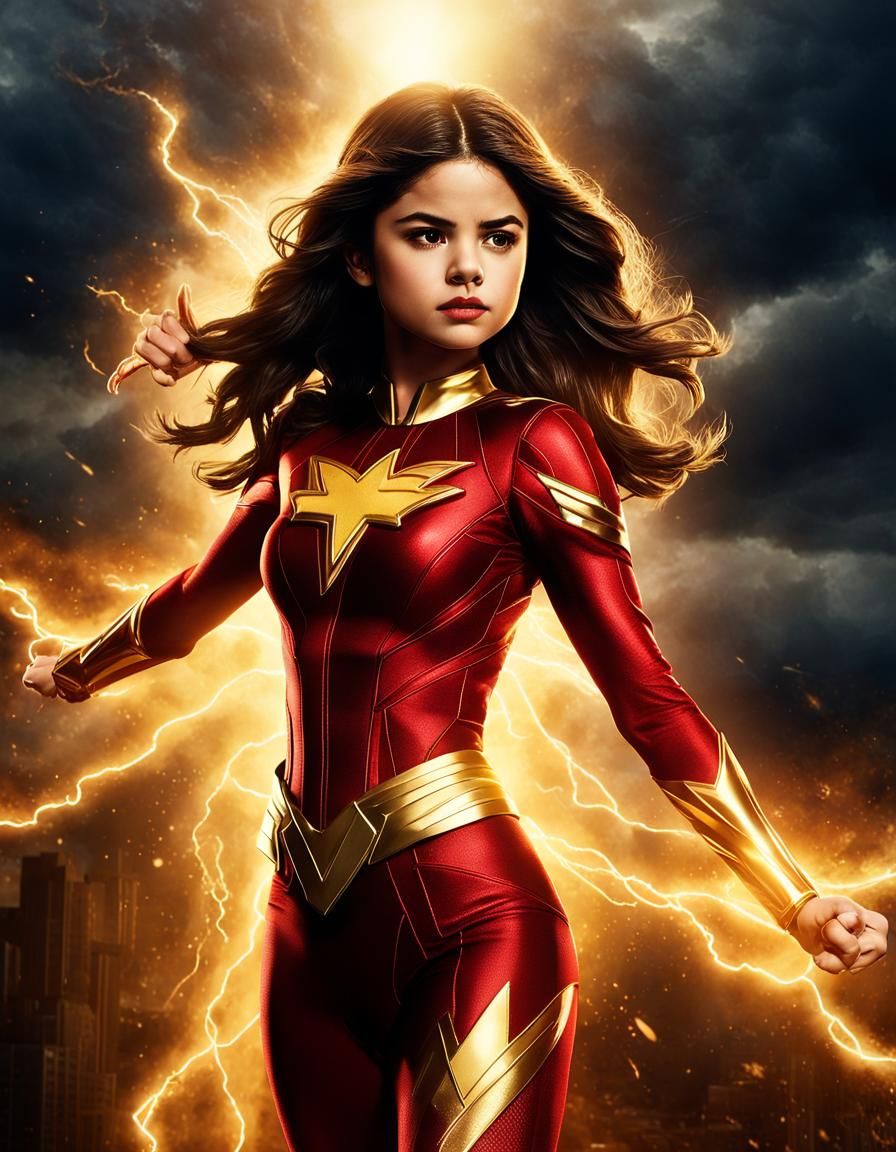 Mary Marvel Film Still: Golden Light and Power