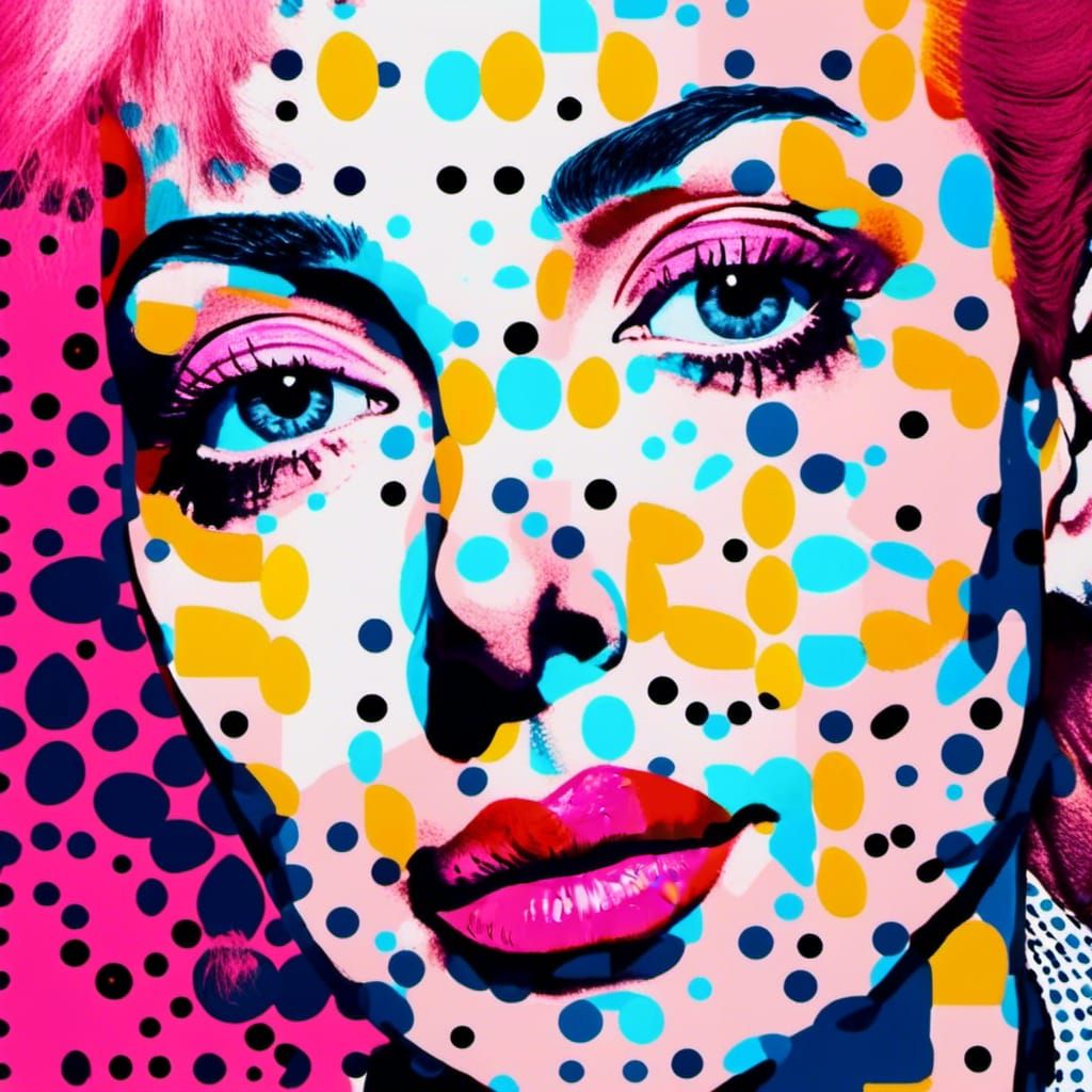 Vibrant Pop Art Portrait with Bold Colors