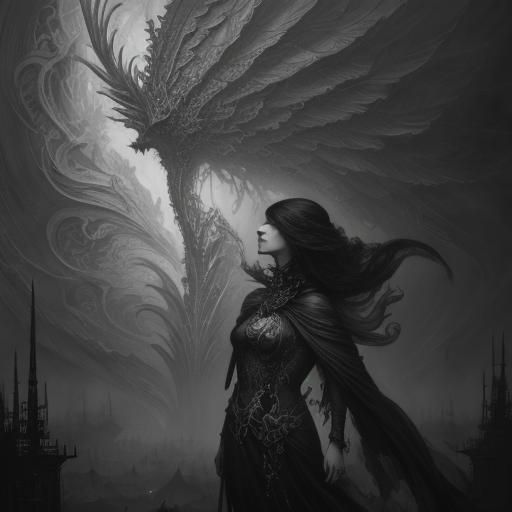 Noir Horror: Killing Wind Flays Woman in Grayscale