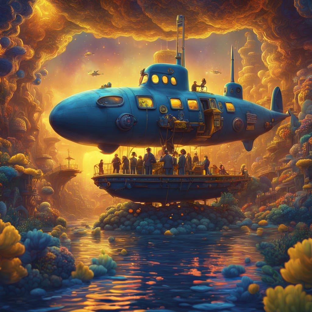 John Lennon in Yellow Submarine: Psychedelic Concept Art