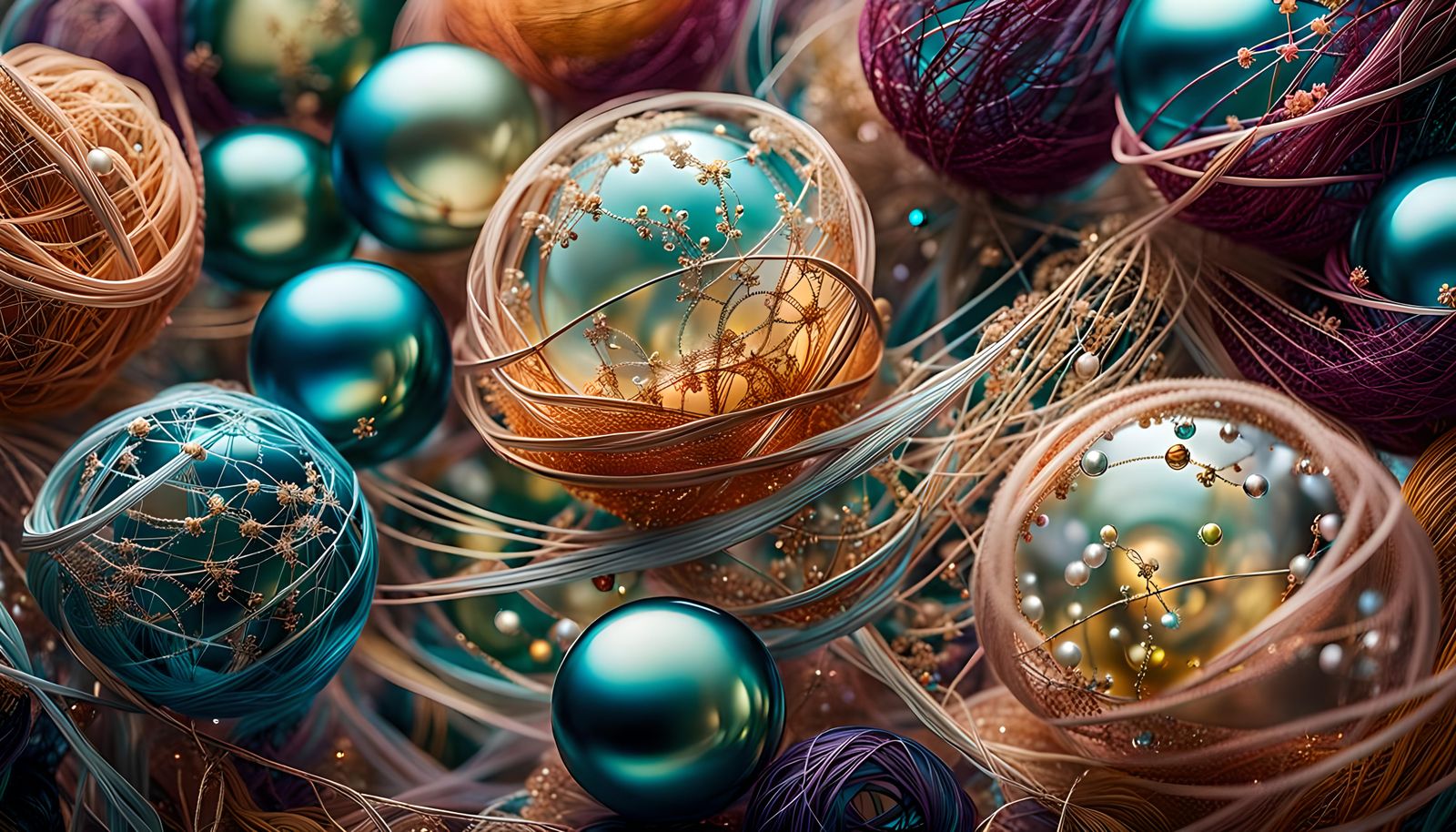 Intricate Universe of Springs, Glass, and Thread