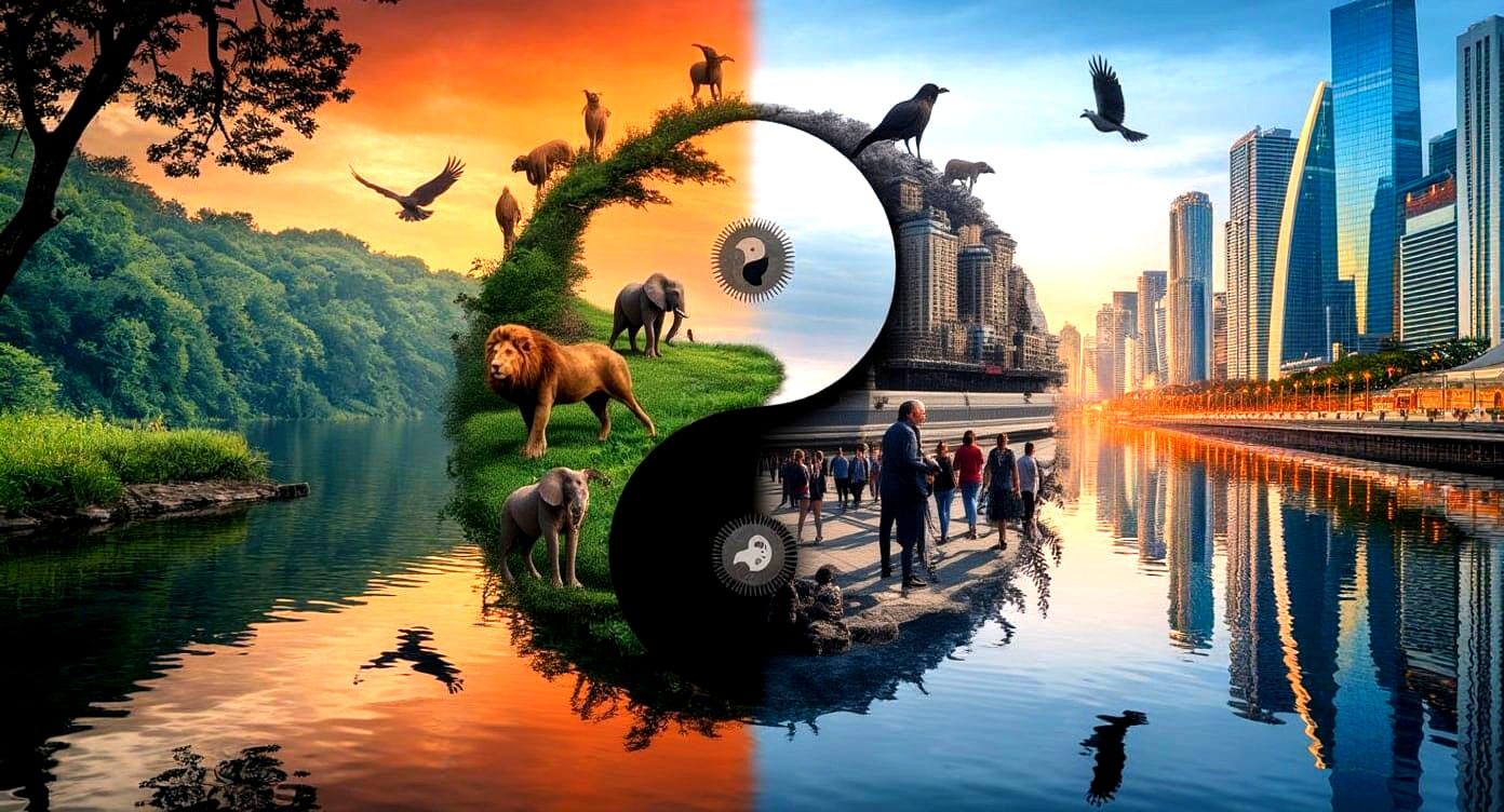Yin Yang: Wildlife and City Life in Panoramic 3D