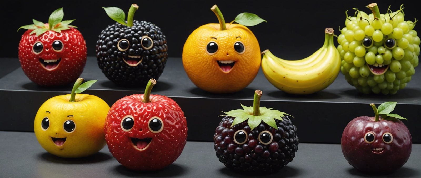 Evil Kawaii Living Fruit: Hyperrealistic Cross-Breeding