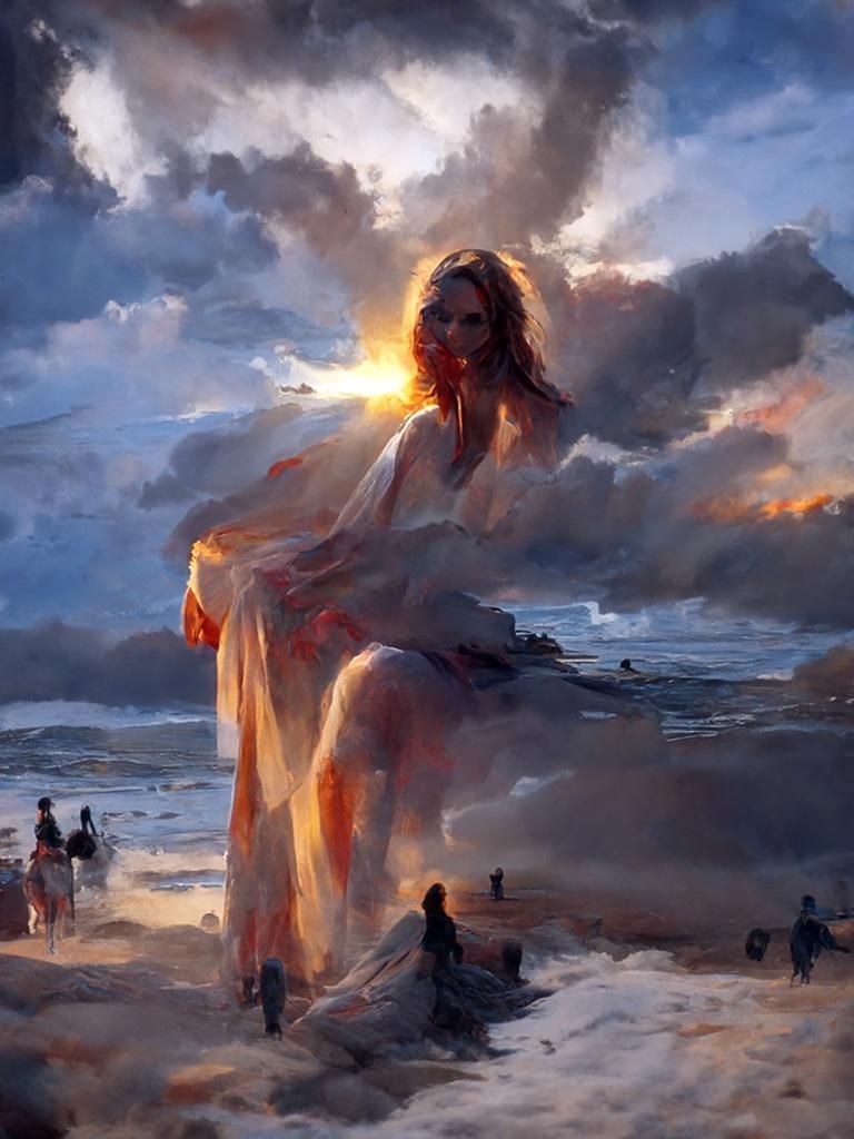 Heavenly Sunset Beach with Divine Sunshine