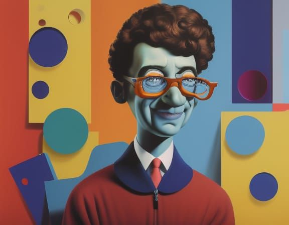 Humorous Caricature Portrait of Student in Class