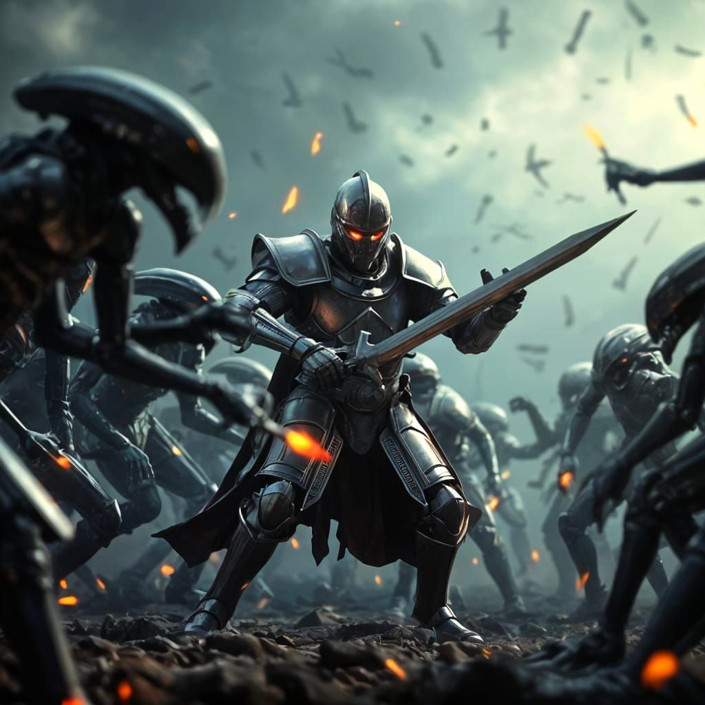 Knight Battles Aliens in Epic Medieval Battle
