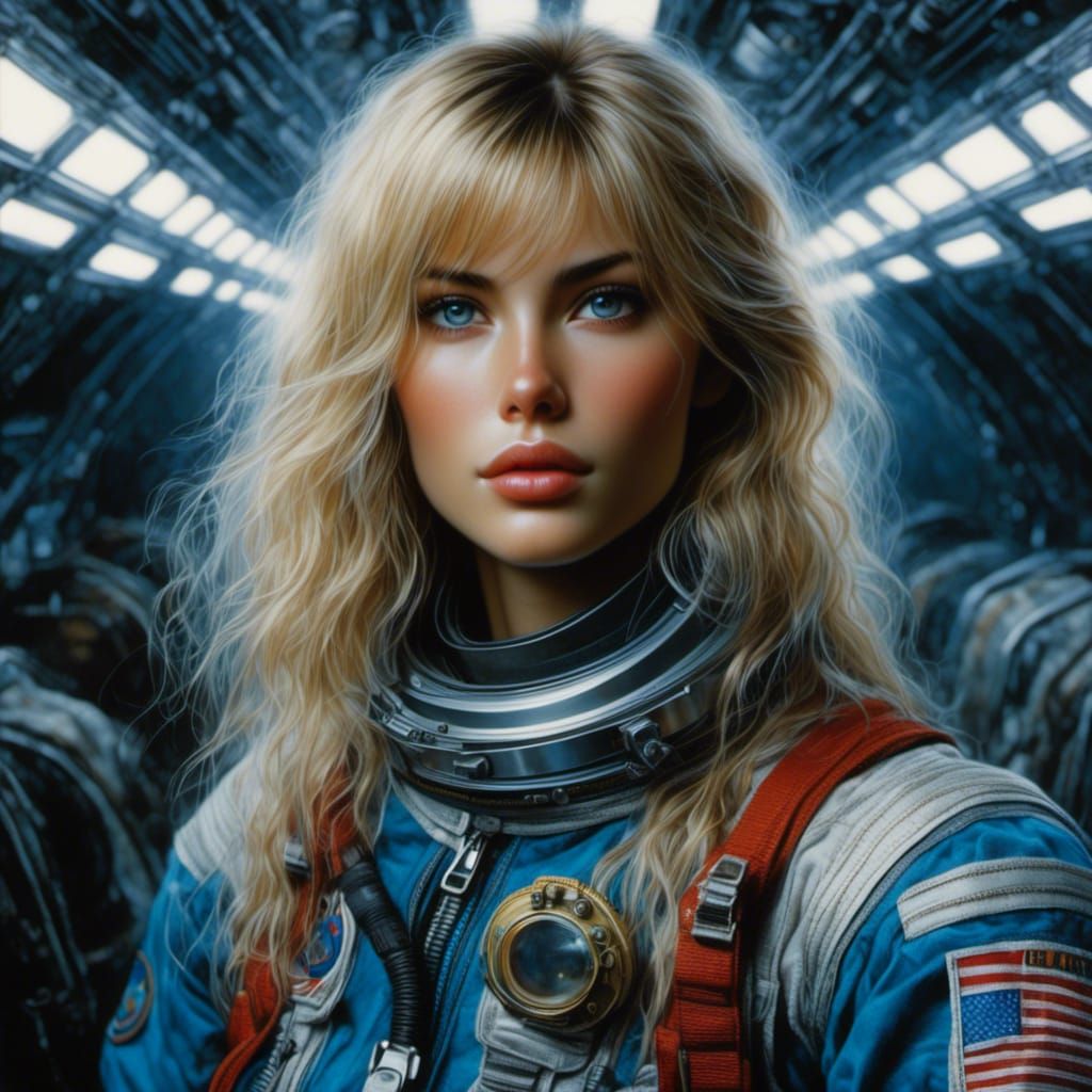 Italian Astronaut Portrait in Hyperrealistic Style