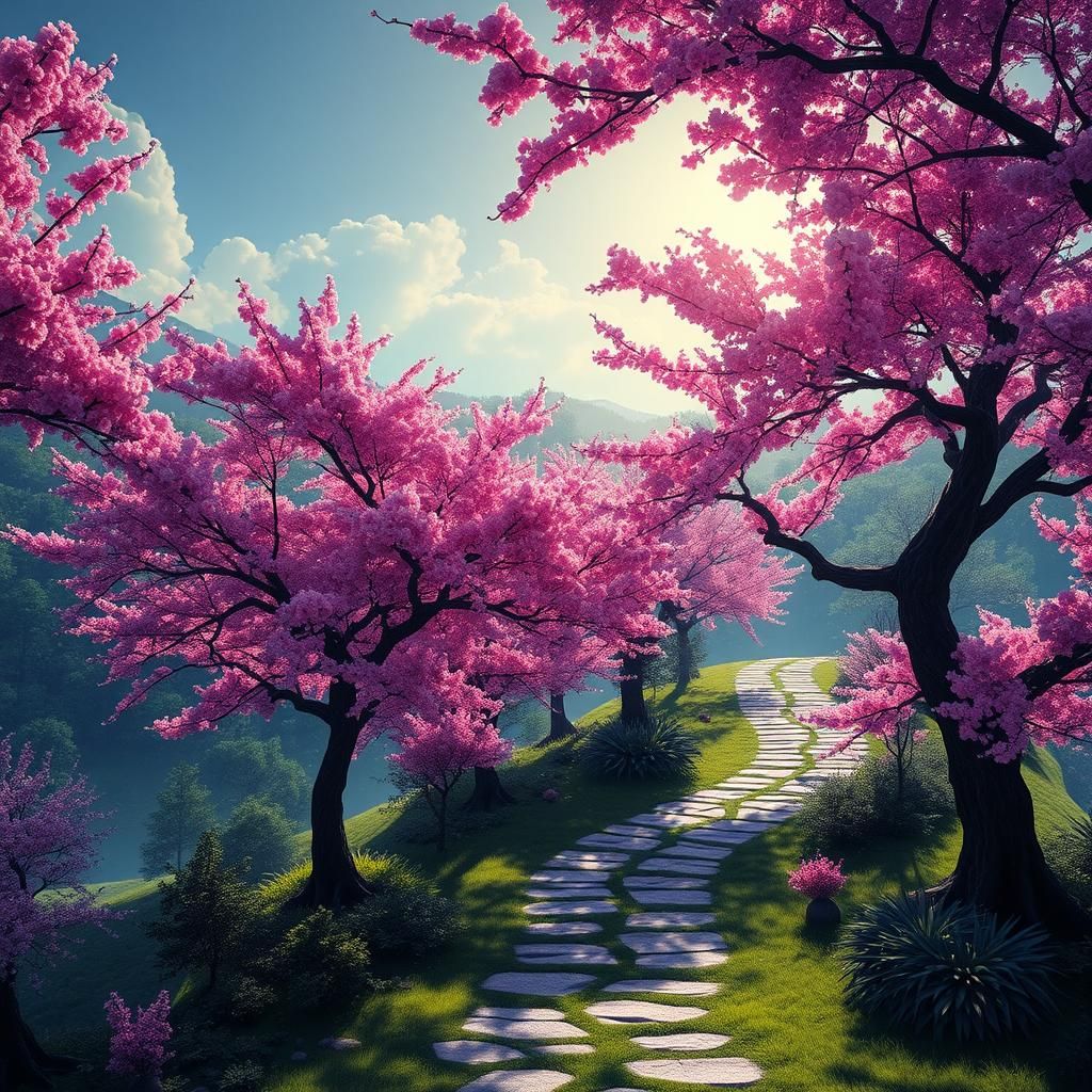 Cherry Blossoms with Mystical Accents