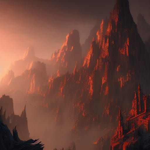 Fantastical Shadows: Detailed Matte Painting in Deep Color