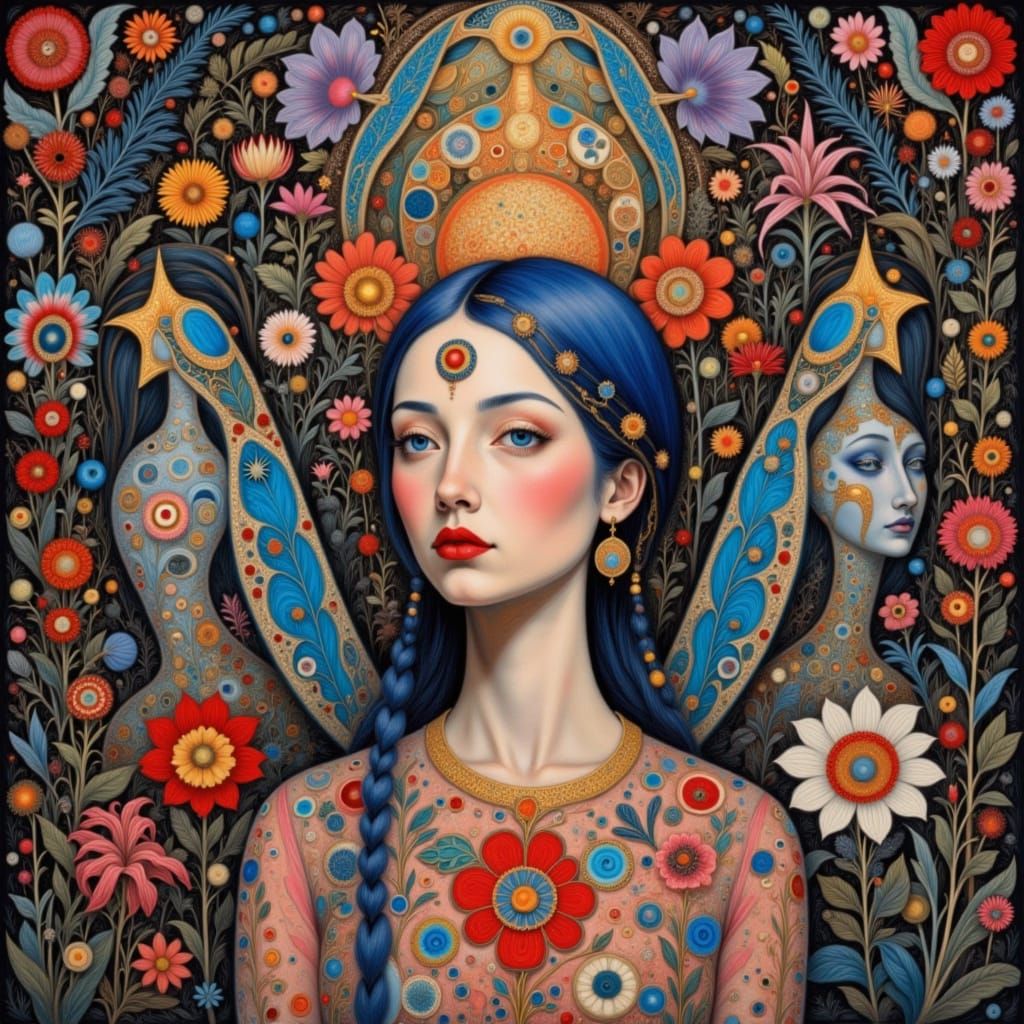 Enchanting Botanical Fae and Surreal Figures