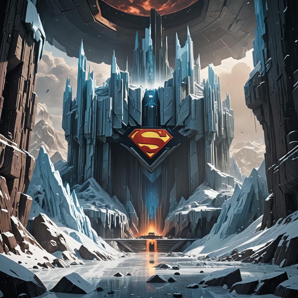 Superman's Fortress of Solitude: Detailed Matte Painting