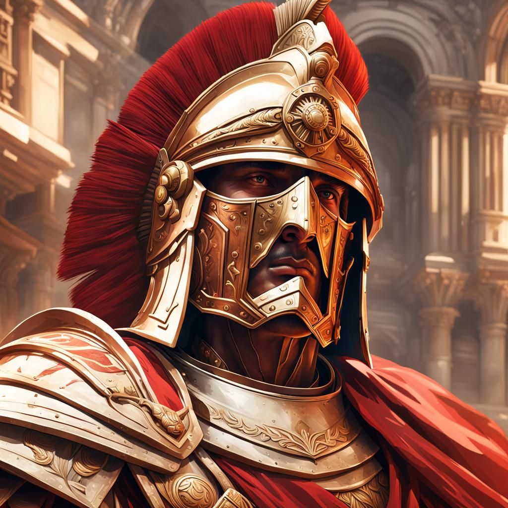 Praetorian Guards Portrait in Hyperdetailed Style
