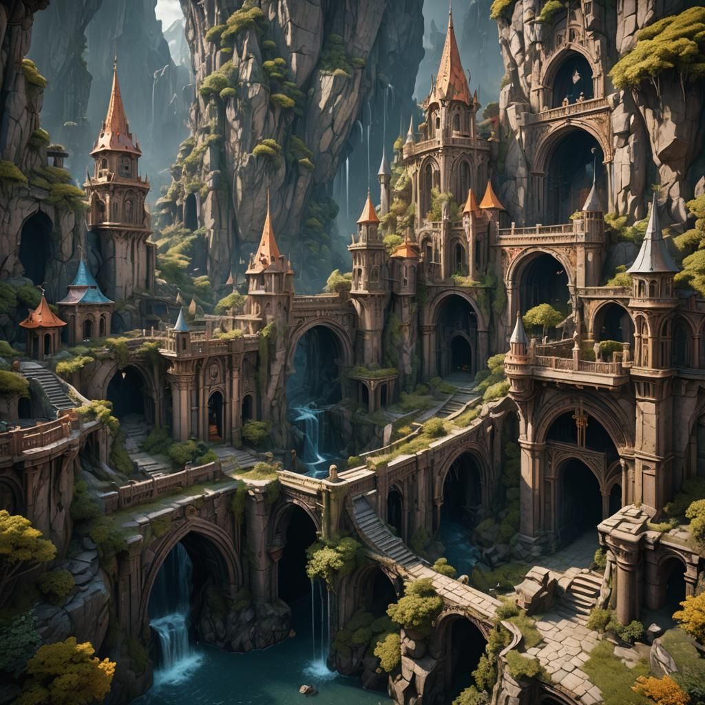 Fantastical Landscape in Deep Color, 8K Resolution