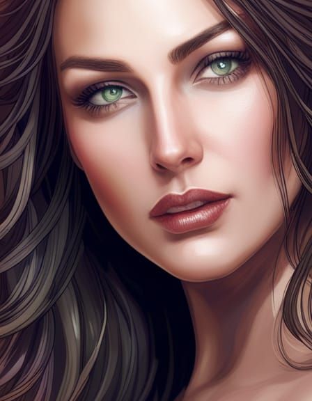 Stunning Woman Portrait in Hyperrealistic Style