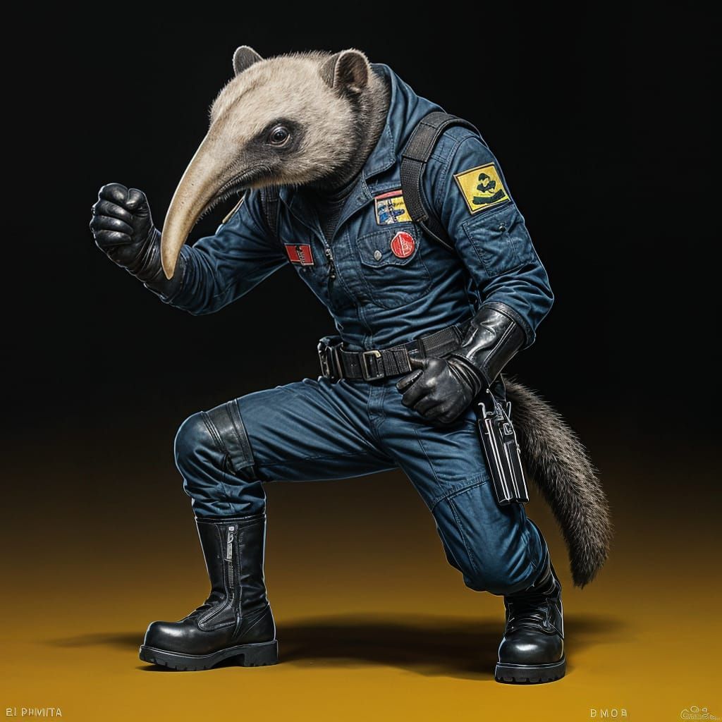 Anteater Asserts Dominance in Comic Book Art Style
