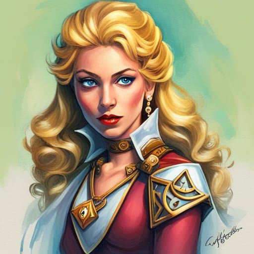 Princess Peach as D&D Warlock Character