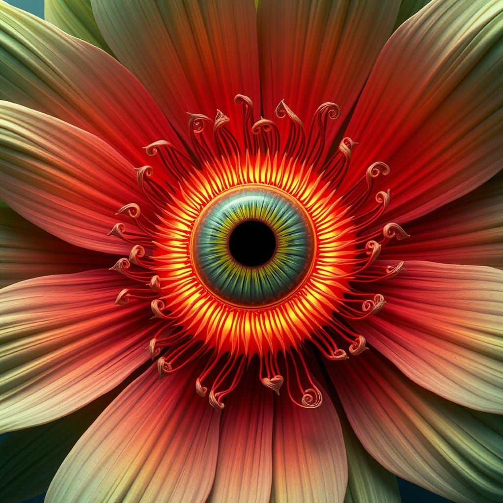 Glowing Floral Oracle in Hyper-Realistic Style