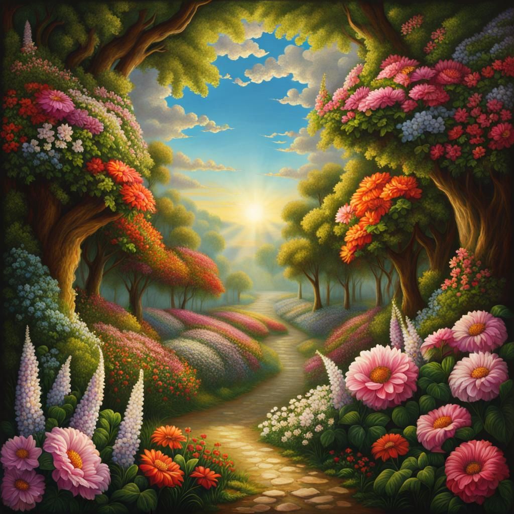 Ethereal Depiction of Heaven in Pastel Colors