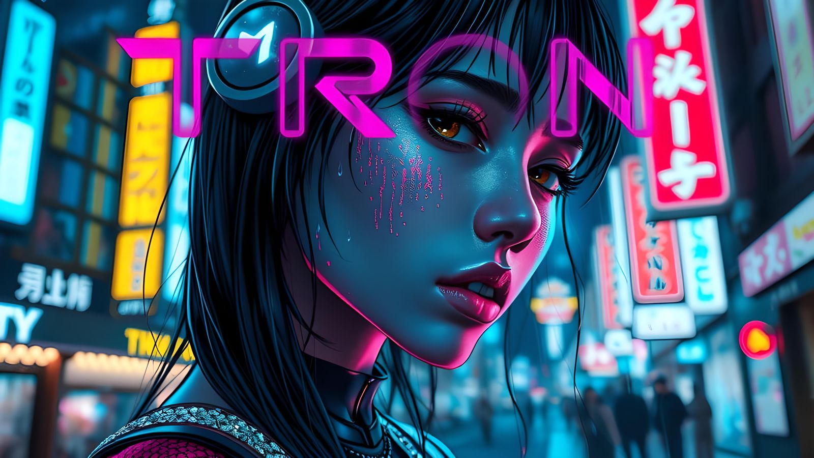 Tron: Ares Cyberpunk Anime Movie Poster