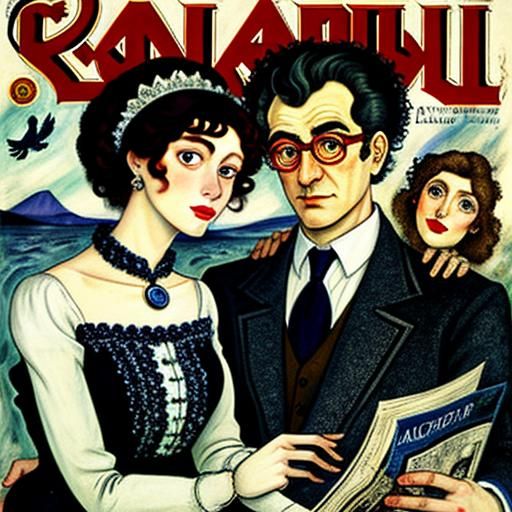 Scylla and Charybdis Magazine Cover: Expressionist Art