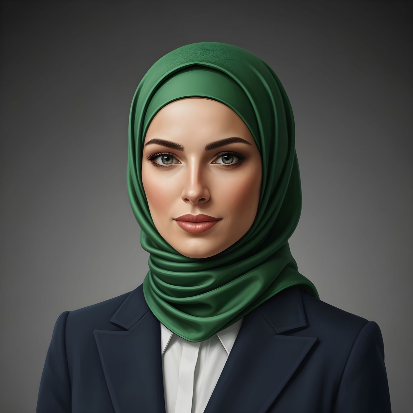 Confident Hijabi Business Woman Portrait