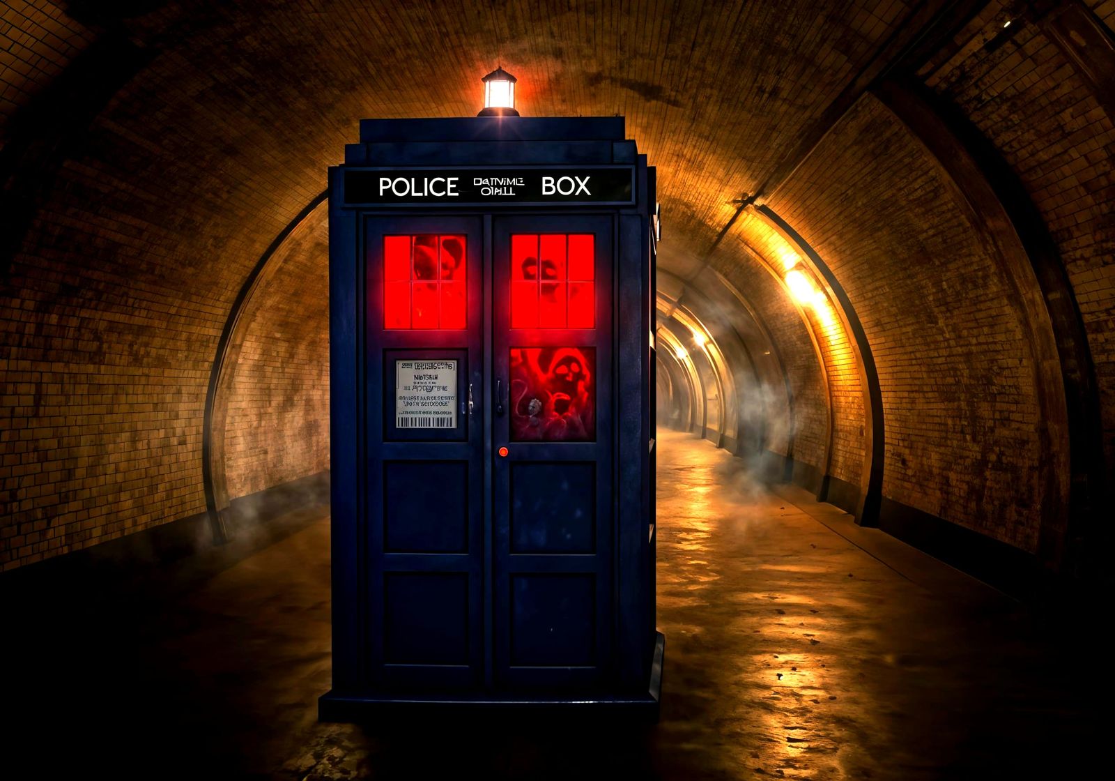 Demonic TARDIS in Abandoned Tunnel