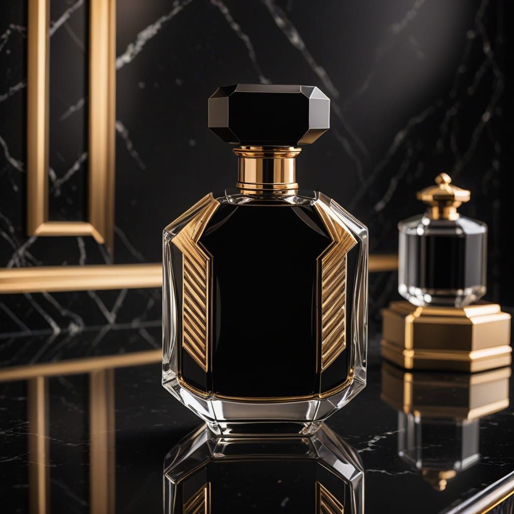 Luxurious Art Deco Marble and Gold Still Life