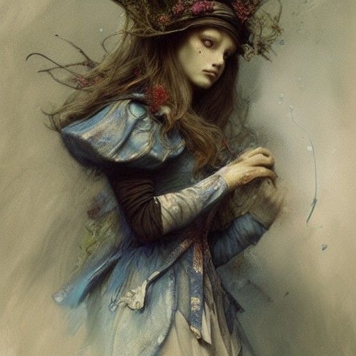Alice in Wonderland in Hyperrealistic Style