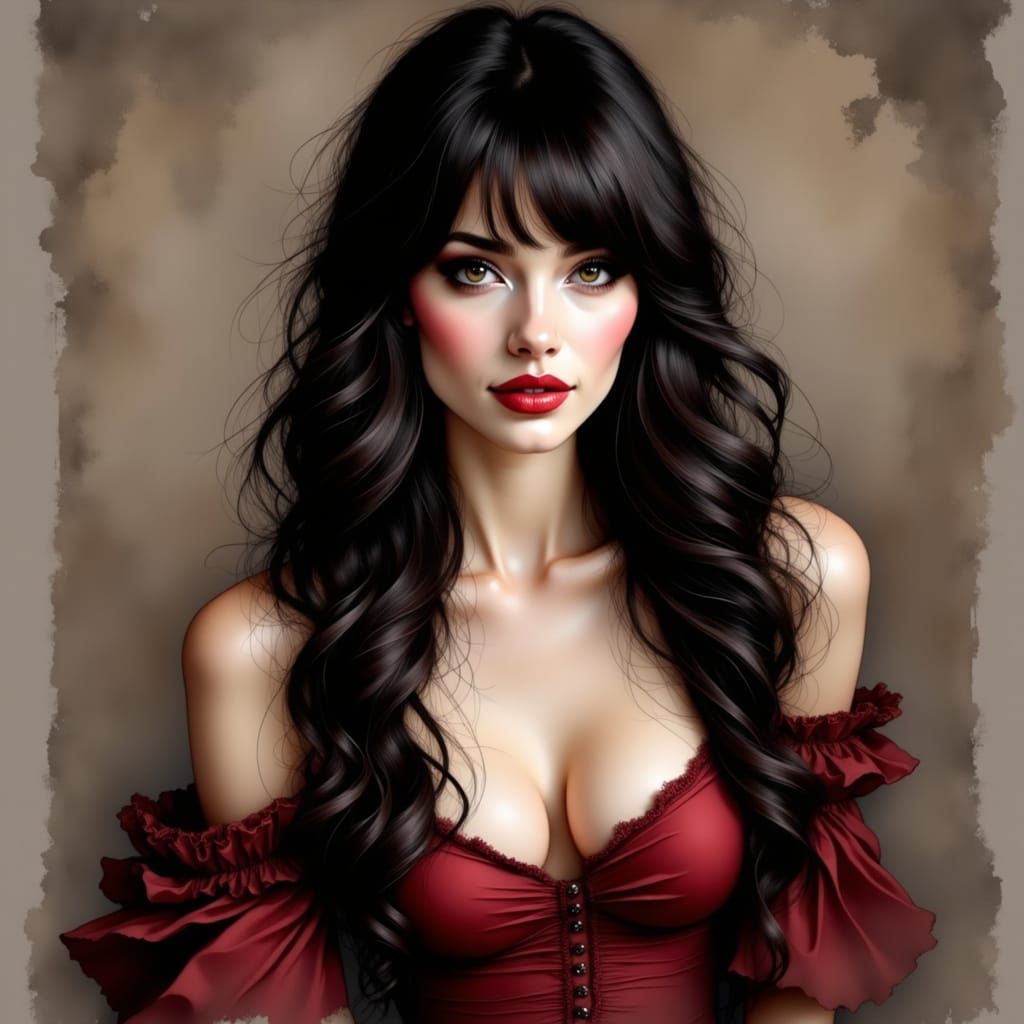 Gothic Beauty in a Victorian-Inspired Portrait